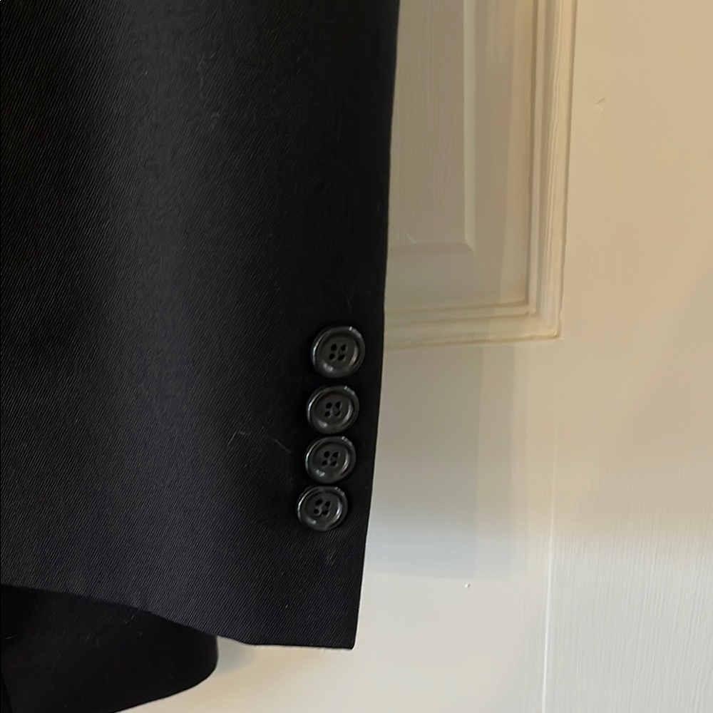 Black Classic Two-Button Suit Jacket - image 3